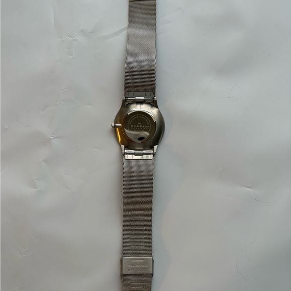 Skagen Stainless Steel Mesh Watch White Dial Date 24-Hour - Picture 4 of 10